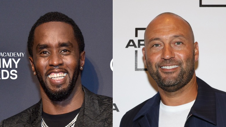 P Diddy, left, and Derek Jeter, right