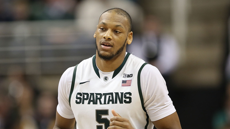 Adreian Payne playing for Michigan State basketball