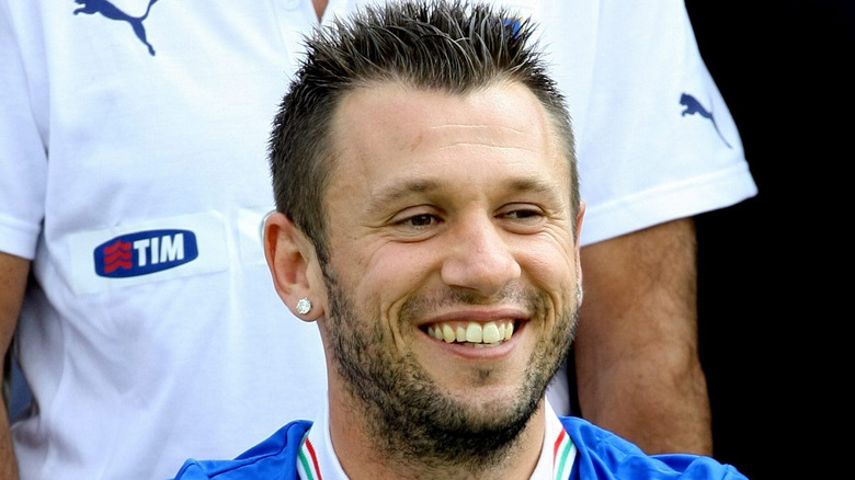 Antonio Cassan smiling at a soccer game