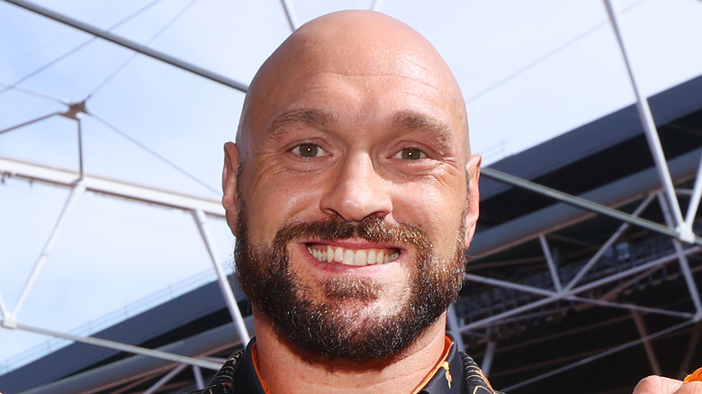 Tyson Fury grinning