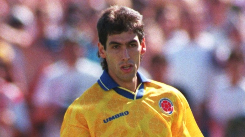 Andrés Escobar playing soccer