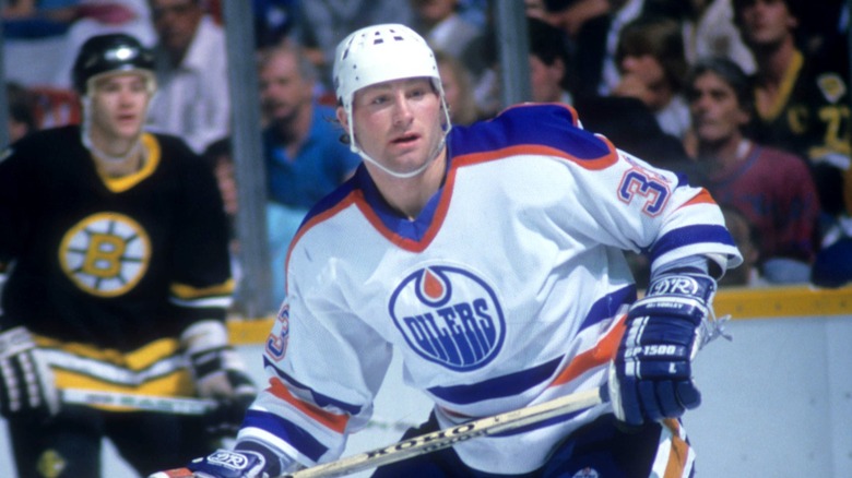 Marty McSorley playing hockey