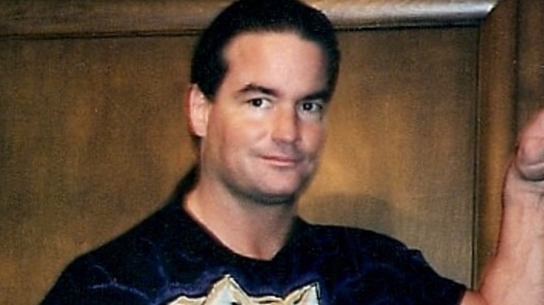 Jeff Gaylord smiling in tiger shirt 1990s