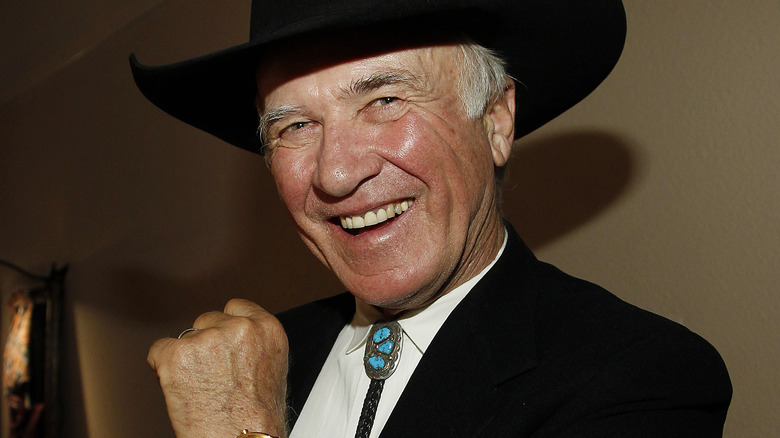 Larry Mahan smiling in stetson and bolo tie in 2011
