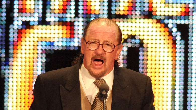 Terry Funk, speaking on stage