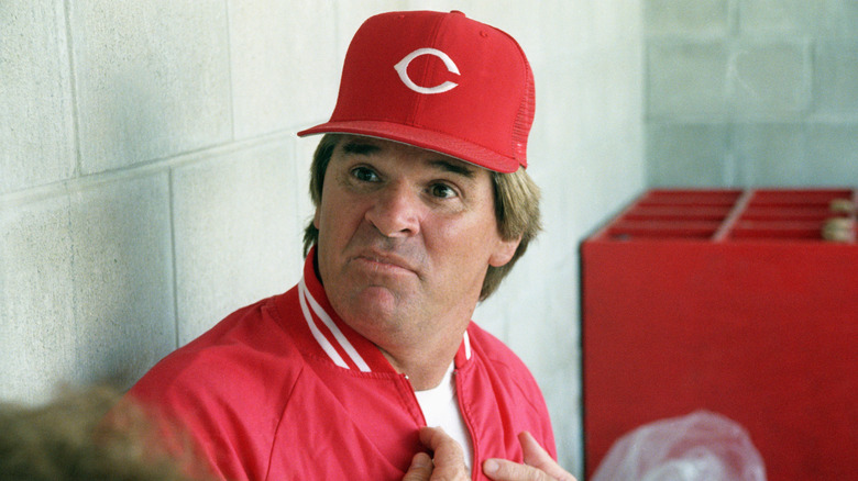 Peter Rose in Cincinnati Reds uniform