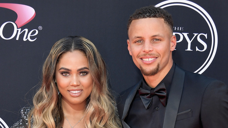 Ayesha and Stephen Curry smiling