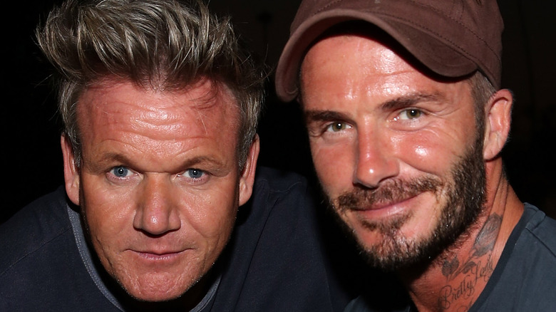 David Beckham and Gordon Ramsay