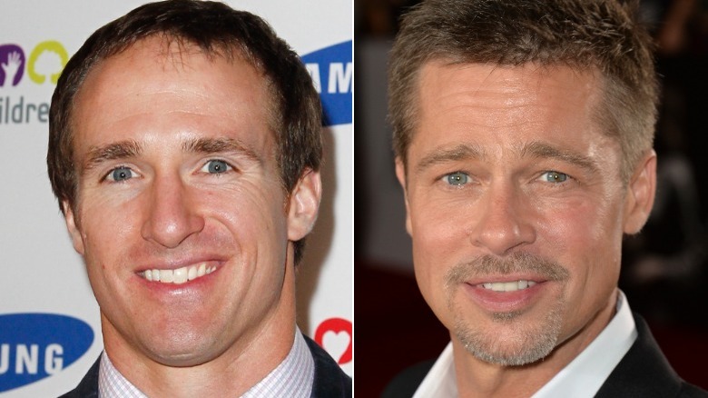 Drew Brees and Brad Pitt