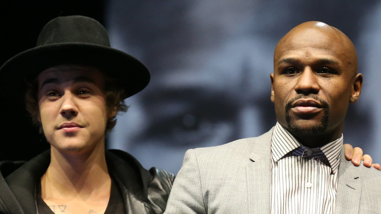 Justin Bieber and Floyd Mayweather