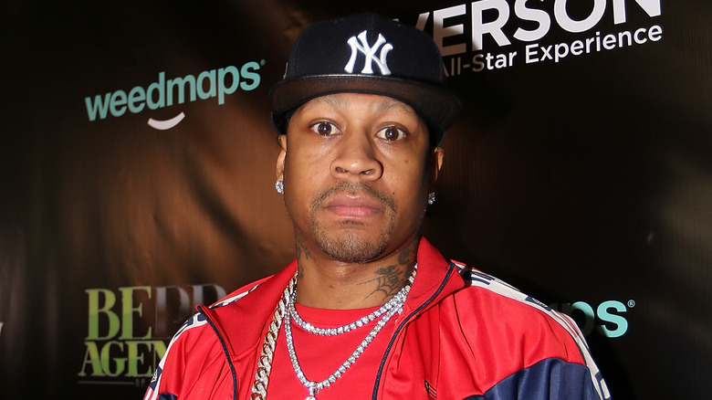 Allen Iverson posing on the red carpet