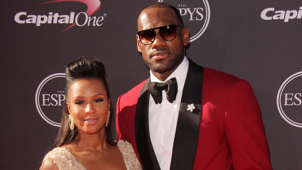 Savannah James and LeBron James on red carpet