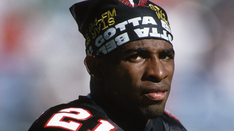 Deion Sanders glaring at the camera