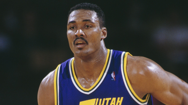 Karl Malone on the basketball court