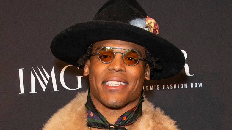 Cam Newton wearing sunglasses