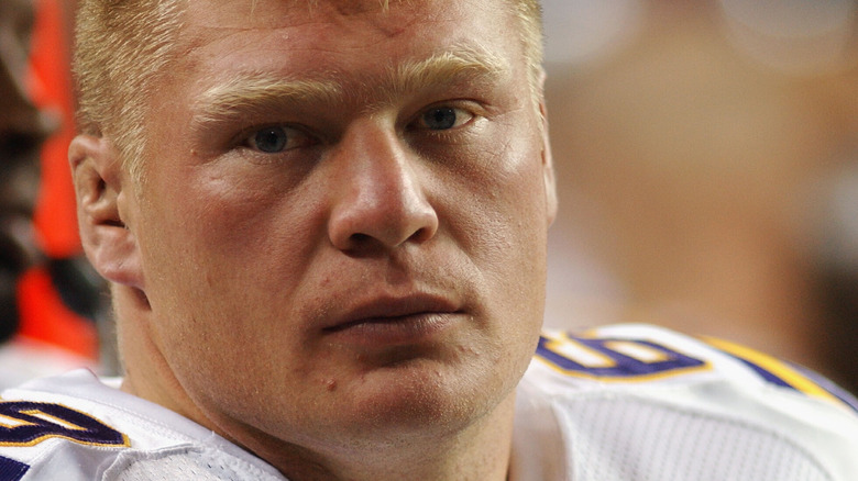 Brock Lesnar in a football uniform