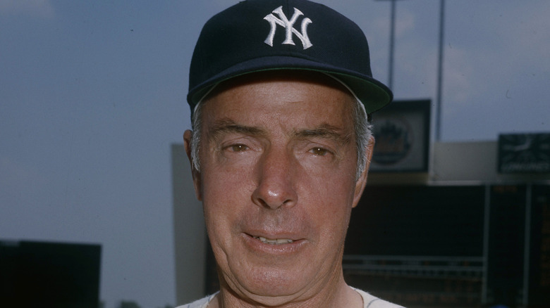 Joe DiMaggio in a Yankees jersey