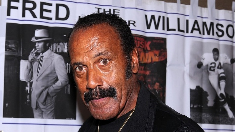 Fred Williamson looking at camera