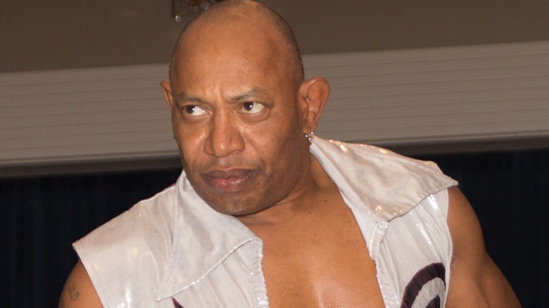 Charles "2 Cold Scorpio" Scaggs getting ready for a match in 2013