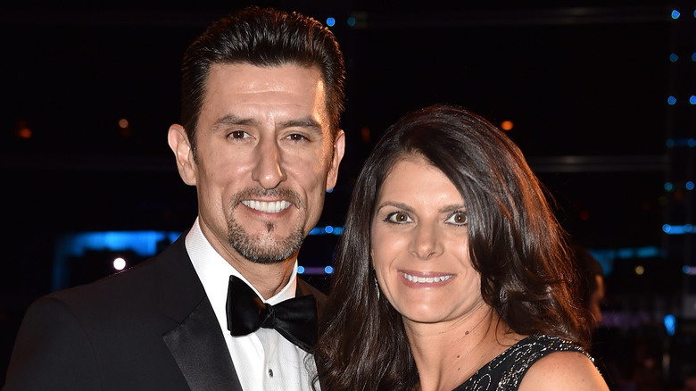 Nomar Garciaparra and Mia Hamm in fancy clothes