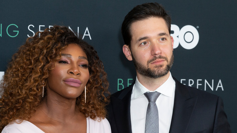 Serena Williams and Alexis Ohanian at a premiere event