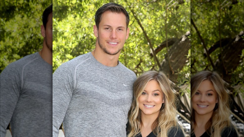 Andrew East towering over Shawn Johnson