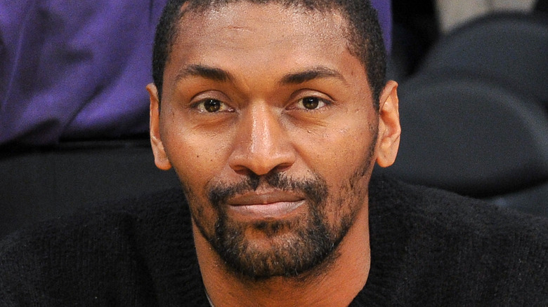 Metta Sandiford-Artest at Staples Center in 2019