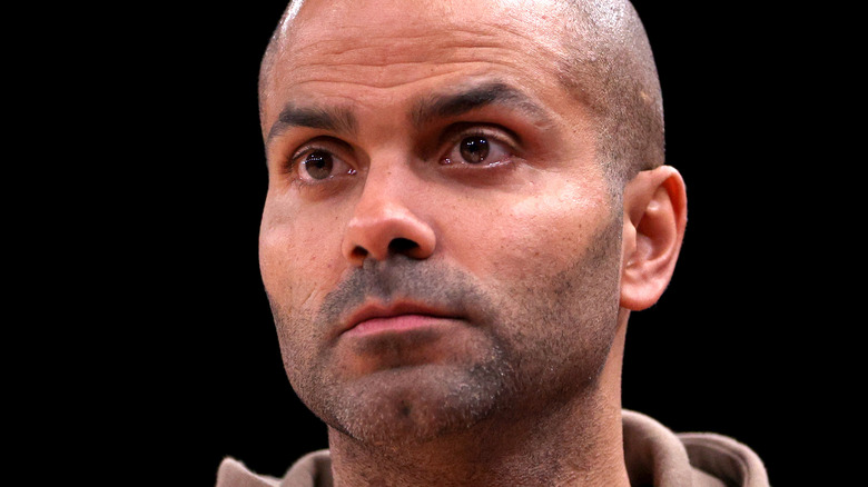 Tony Parker at a basketball game in 2023