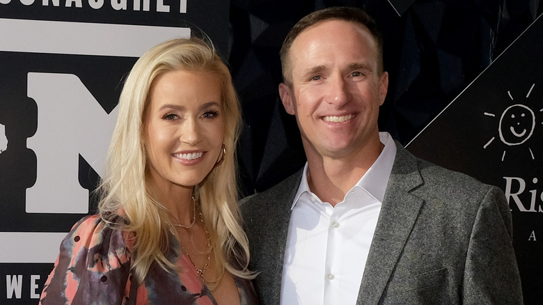 Drew Brees and Brittany Brees smiling in Austin in 2023