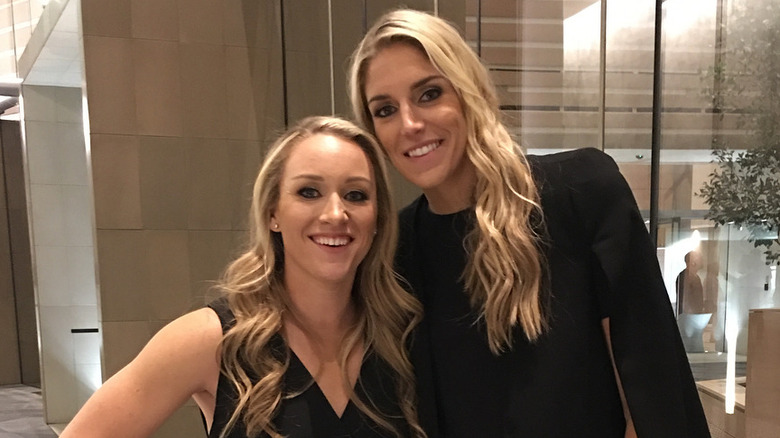 Elena Delle Donne and Amanda Clifton, smiling