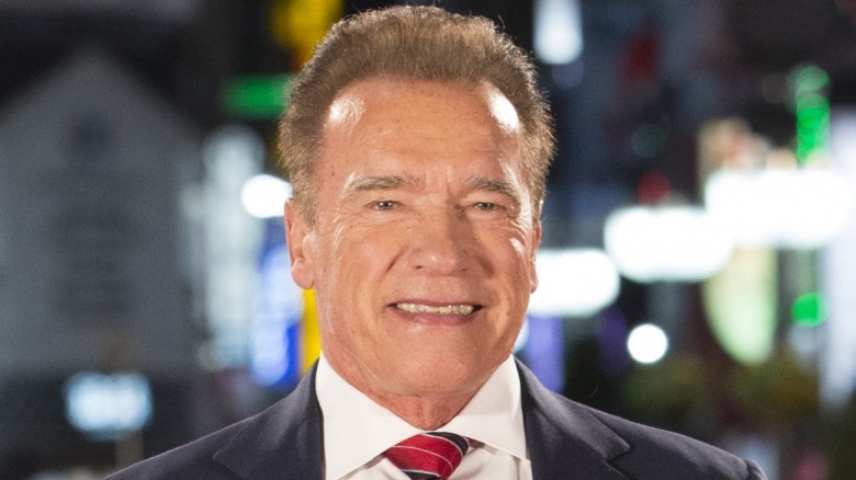 Arnold Schwarzenegger smiling