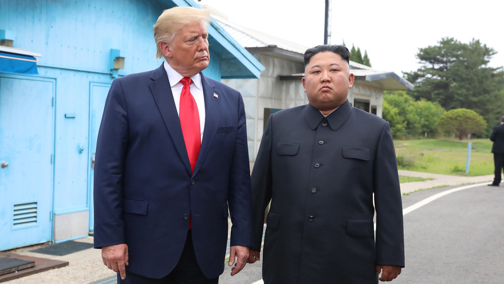 Donald Trump and Kim Jong-un posing together