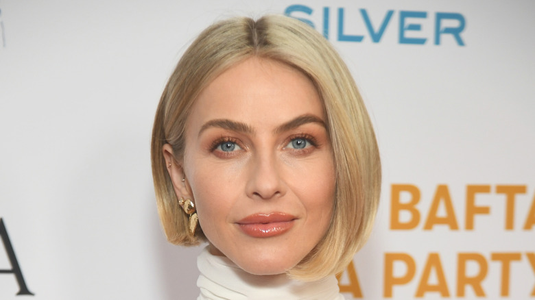 Julianne Hough with short blonde hair