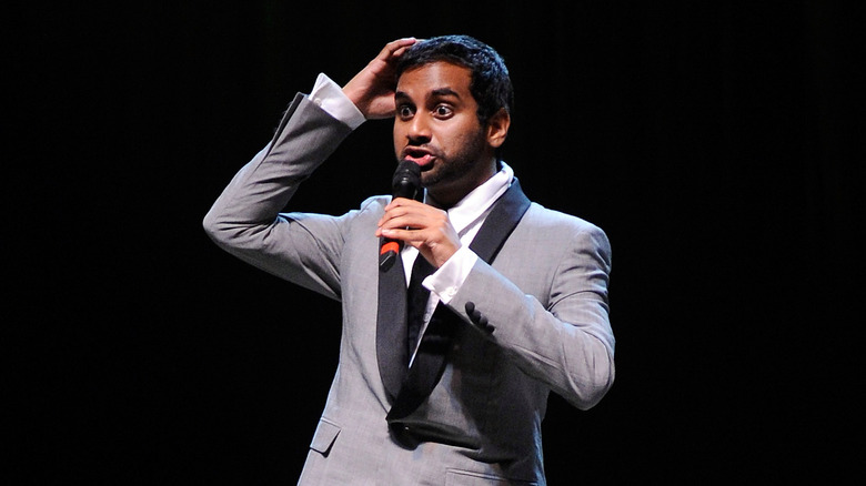 Aziz Ansari performing stand-up