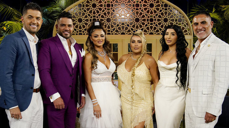 Nema Vand, Mike Farahan, Golnesa "GG" Gharachedaghi, Mercedes "MJ" Javid, Destiney Rose and Reza Farahan of "Shahs of Sunset"