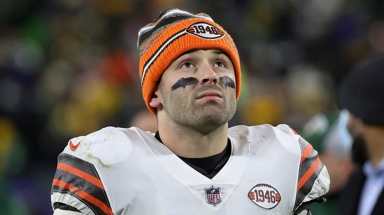 Baker Mayfield on the field