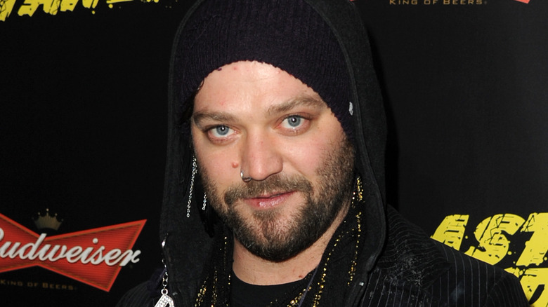 Bam Margera smiling on the red carpet