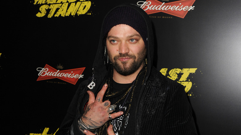 Bam Margera arriving at premiere event