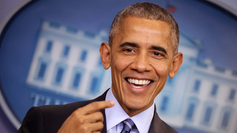 Barack Obama with a big smile