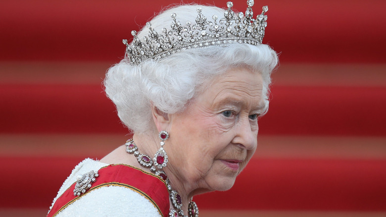 Queen Elizabeth II posing