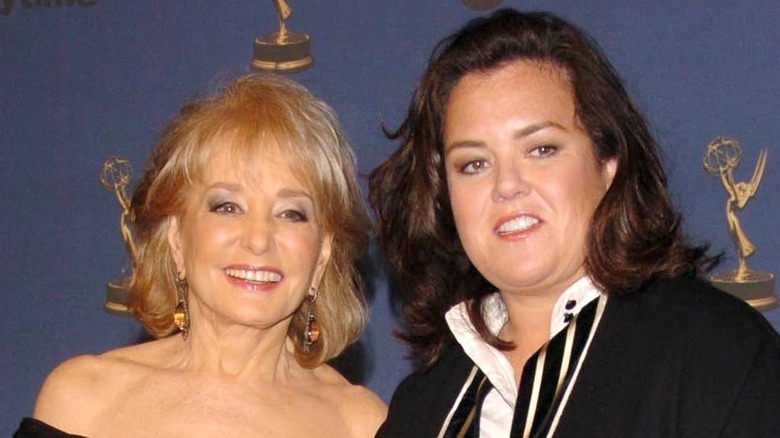 Barbara Walters poses with Rosie