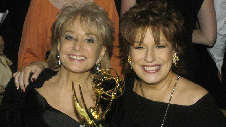 Barbara Walters and Joy Behar smile