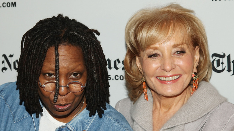 Whoopi Goldberg and Barbara Walters