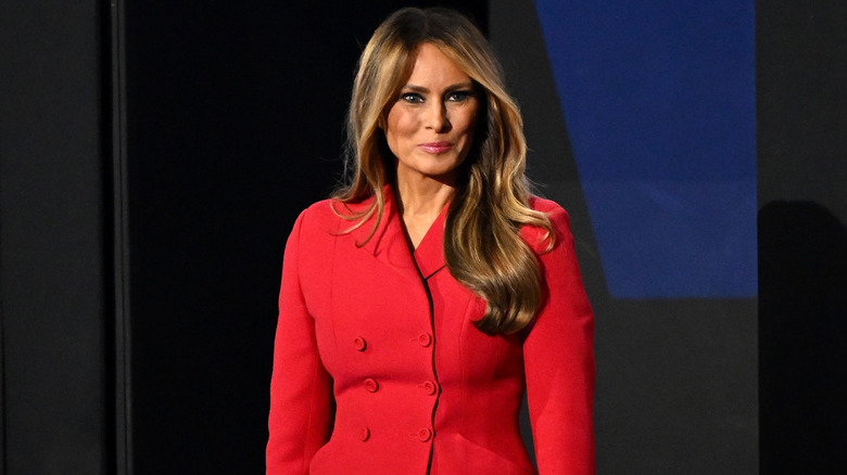 Melania Trump standing on stage