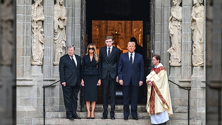 Barron Trump with his parents