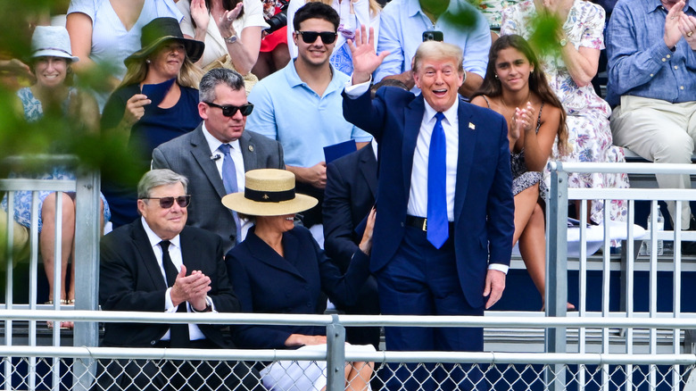 Melania and Donald Trump at Barron's graduation