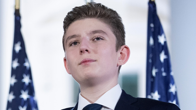 Barron Trump smiling