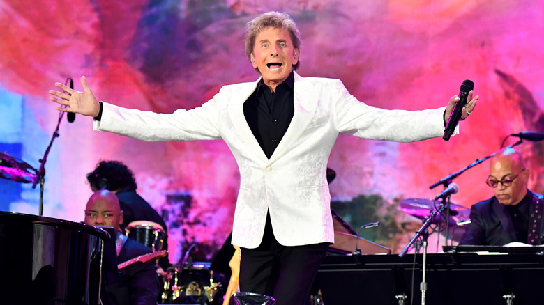 Barry Manilow performing on stage