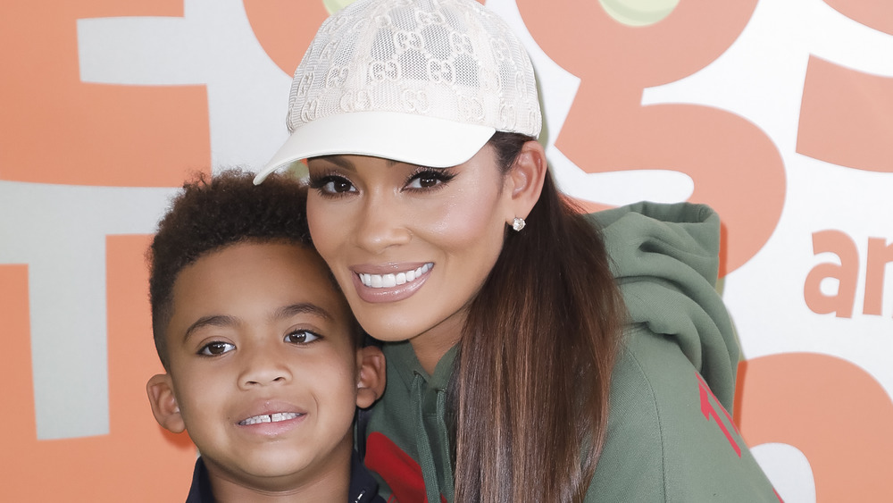 Evelyn Lozada and son, Carl Leo Crawford, at an event 