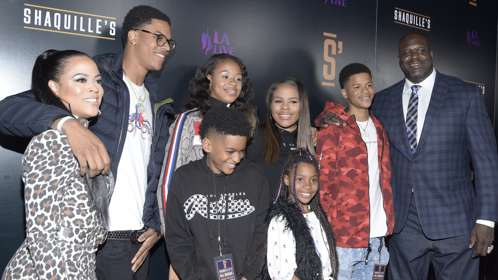 Shaunie and Shaquille O'Neal with their children